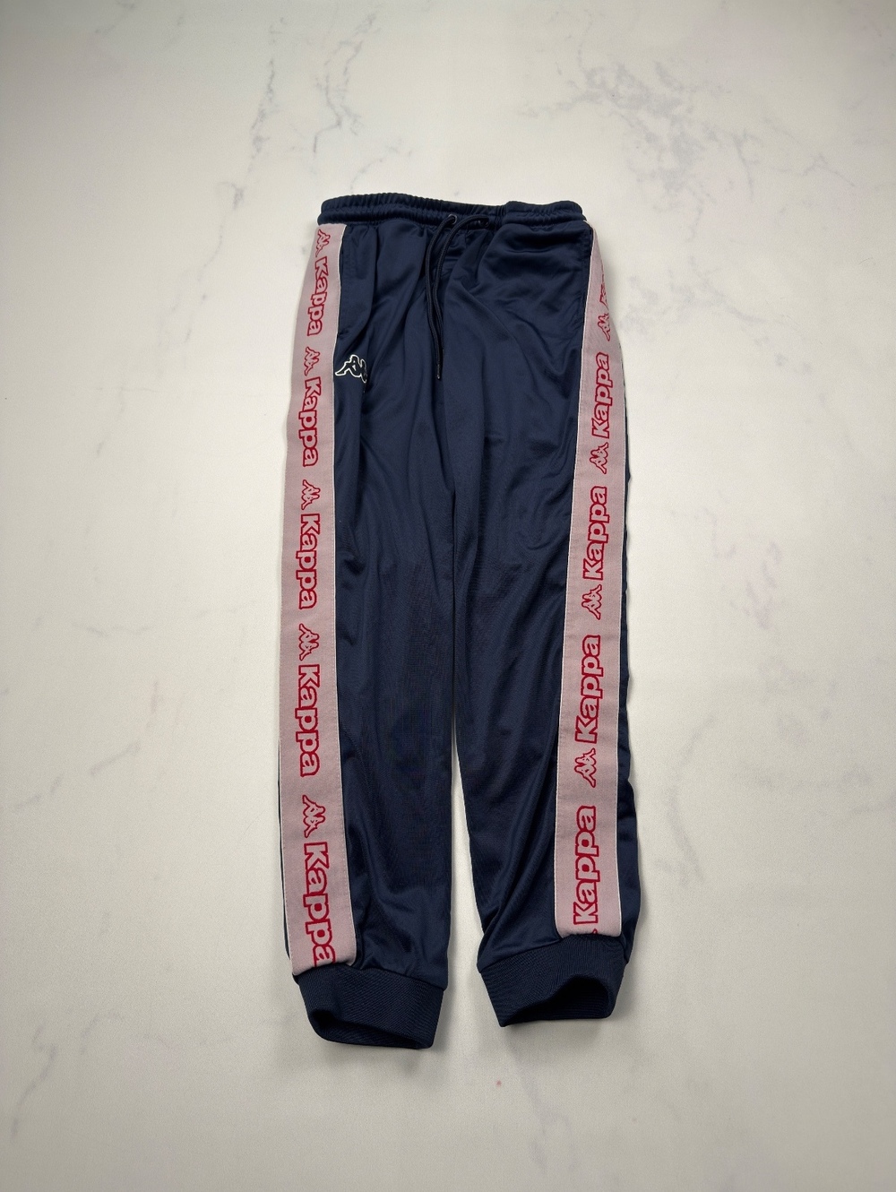 Kappa Tracksuit Pants Navy Retro Sporty - Boys 12 Years